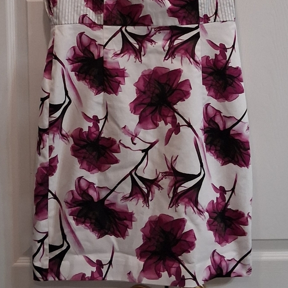 Worthington Purple and White Floral Y2K Sleeveless Women's Sheath Dress Size 8 - Picture 4 of 11